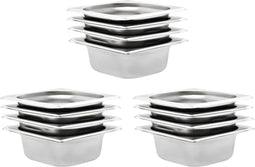 vidaXL - Gastronormbakken - 12 - st - GN - 1/6 - 65 - mm - roestvrij - staal