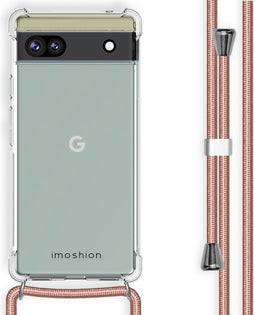 iMoshion Hoesje Geschikt voor Google Pixel 6a Hoesje Met Koord - iMoshion Backcover met koord - Rosé Goud