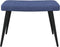 vidaXL Relaxstoel met voetenbank stof blauw
