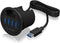 Icy Box IB-HUB1403 - USB Hub - 4x USB 3.2 (Gen1, 5Gb/s) type-A - Zwart