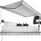 tectake® Ornella - Zonnescherm met Knikarm - 300 x 250 cm - Waterafstotend - Lichtgrijs