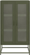 vidaXL - Hoge - kast - 68x39x123 - cm - staal - olijfgroen