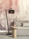 GOOD&MOJO Vloerlamp Iguazu - Bamboe/Jute Zwart - 57x31x150cm - - Staande lampen voor Woonkamer - Slaapkamer