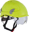 Alpinworker veiligheidshelm fluor geel met bril
