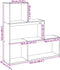 vidaXL - Kamerscherm - / - boekenkast - 123x29x123 - cm - hout - grijs - sonoma