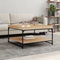 vidaXL - Salontafel - 80x80x45 - cm - bewerkt - hout - en - ijzer - sonoma - eikenkleur