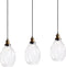 COOSA - Hanglamp - Transparant - 3 lichten - Glas/Metaal