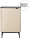 Brabantia Bo Touch Bin Hi - Prullenbak 2 x 30 liter - Afvalscheiding - Soft Beige (2 stuks)
