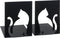 Moses Libri_x - Boekensteunen Kat Staal Zwart 16 x 12,5 x 16 cm (2 stuks)