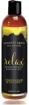 Intimate Earth Relax - Massage Olie - Lemongrass Coconut - 240 ml