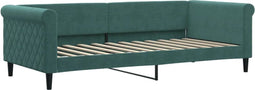 vidaXL - Slaapbank - 90x200 - cm - fluweel - donkergroen