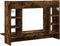 vidaXL - Wandbureau - 105x48x75 - cm - bewerkt - hout - gerookt - eikenkleurig