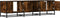 vidaXL - Tv-meubel - 150x35x41 - cm - bewerkt - hout - metaal - gerookt - eikenkleurig