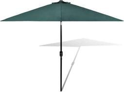 vidaXL - Parasol - met - stalen - paal - 3 - m - groen