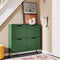SoBuy FSR100-SY - Schoenenkast - 4 Ladekleppen - Groen - 100 x 19 x 90 cm
