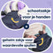 MyBlanket Zomer L/XL, compact en licht, wind- en waterdicht rolstoeldeken, snel geplaatst zonder op te staan uit de rolstoel, voor manuele én elektrische rolstoel; 38 x 24 x 8 cm ; 0,515 kg, wasbaar op 30°C - Night Blue met Paarse rits