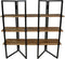 HSM Collection Opbergrek Met 4 Planken 120cm Naturel/Zwart Mangohout/Metaal