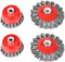 4Pcs Rotary Twisted Knoop Platte Cup Staaldraad Wiel Borstel Voor Haakse Slijper Roest Verf Verwijderen Stalen Borstel