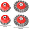 4Pcs Rotary Twisted Knoop Platte Cup Staaldraad Wiel Borstel Voor Haakse Slijper Roest Verf Verwijderen Stalen Borstel