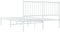 vidaXL - Bedframe - met - hoofdbord - metaal - wit - 135x190 - cm