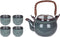 Theeset - 5 Delig - Theepot en 4 bekers - Aardewerk