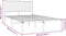 vidaXL - Bedframe - met - hoofdbord - metaal - zwart - 120x190 - cm
