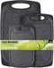 VAIVE Snijplank Set - 3 Snijplanken - Dubbelzijdig Antislip - Vaatwasserbestendig - Zwart