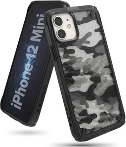 Ringke iPhone 12 Mini - Hoesje Fusion X Camo - Schokbestendig - Zwart