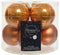 Kerstbal glas d7cm amber ass 8st