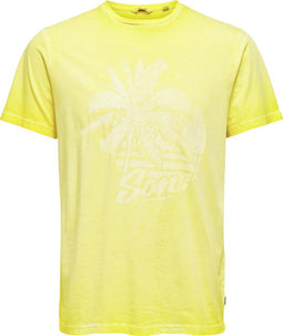 ONLY & SONS PIMMIT SS T-shirt - Katoen - Blazing Yellow - Maat L
