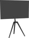 Tv standaard schildersezel statief - tot 65 inch - draaihoek 45 graden - zwart hout