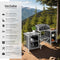 tectake® Campingkeuken - Opvouwbare Campingkast - Hittebestendig Werkblad - 172 x 52 x 104 cm - Grijs