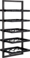 Winemate - Type E (BTBF) - Wijnrek - voor 15 flessen - Burned Black Wood - Black Smoked Iron Frame