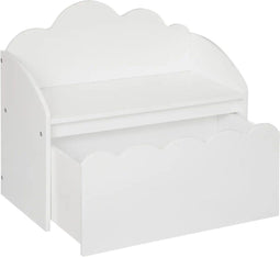 Atmosphera Kids Zoete wolk speelgoedkist / kinderbank - Opberger - Wit