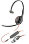 Poly Blackwire C3215 - Mono Headset - USB-C en 3,5 mm - Zwart