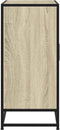 vidaXL - Dressoir - 68x35x76 - cm - bewerkt - hout - en - metaal - sonoma - eikenkleur