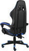 vidaXL - Racestoel - kunstleer - zwart - en - blauw
