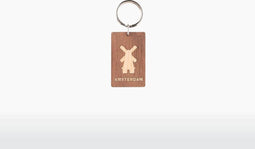 Houten Sleutelhanger - Molen - Walnoot & Esdoorn
