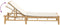 vidaXL - Ligstoel - met - kussens - 55x199x30 - cm - bamboe