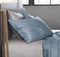 Zohome Kussensloop Satinado - Kussenhoes van 40x80 cm - Set van 2 stuks - 100% Katoen-Satijn - Blauw