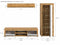 Furnilux Jam - Woonkamercombinatie - Praktische indeling - Wit eiken 35x235x159cm
