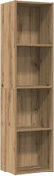 vidaXL - Boekenkast/tv-meubel - 36x30x143cm - bewerkt - hout - artisanaal - eiken