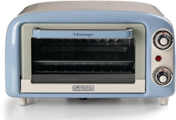 Ariete 3919/05 - Vintage mini oven - 10 liter - instelbare temperatuur 80 tot 230°C - blauw