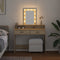 vidaXL - Kaptafel - met - LED-lampe - Sonoma - Eiken - 100x41x140 - cm