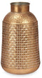 Vaas Gouden Metaal 22,5 x 39,5 x 22,5 cm (4 Stuks) Met reliëf