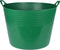 Excellent Houseware Flexibele emmer - 2x - donkergroen - 40 liter - kunststof - 45 x 37 cm