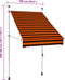 vidaXL - Luifel - handmatig - uittrekbaar - 100 - cm - oranje - en - bruin