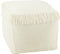 J-Line poef Vierkant Gewoven + Franjes - viscose - wit