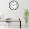 Tyme Wandklok Modern - Muurklok - Fluisterstil - Grote cijfers - Zwart Wit