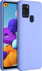 Accezz Samsung Galaxy A21s - Liquid Silicone Backcover - Schokabsorberend - Paars